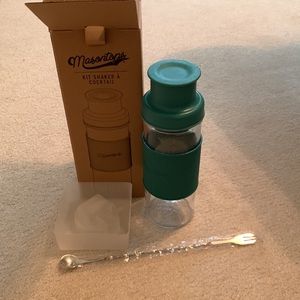 Mason jar cocktail shaker NIB